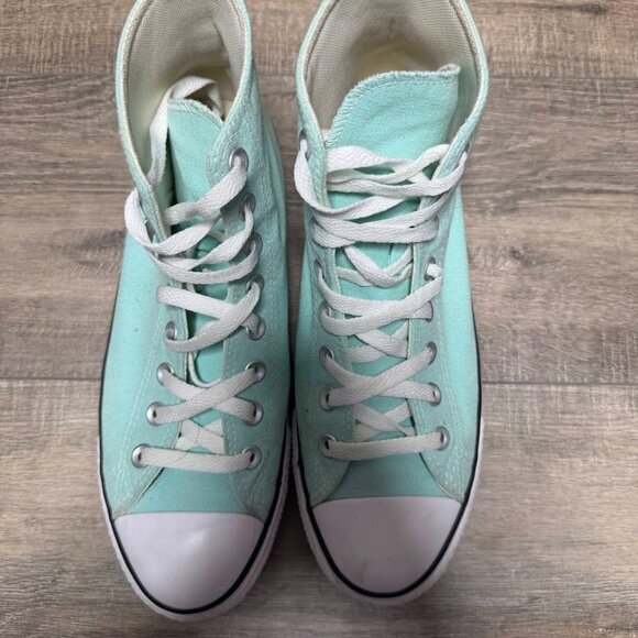 Converse Platform High Top Beach Glass Canvas Sneakers Women's Size 7 - Picture 2 of 7